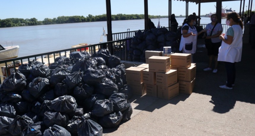 SAE: el Municipio también coordinó la entrega de alimentos en la isla