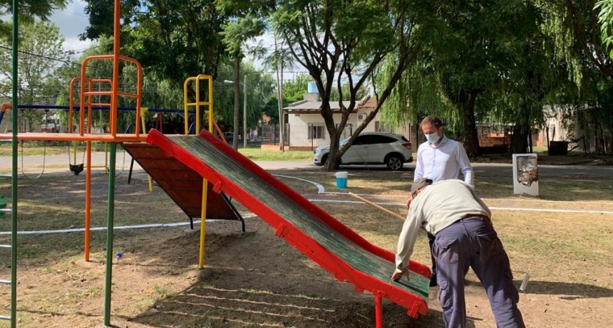 Reparan y ponen en valor la plaza del barrio 9 de Julio 