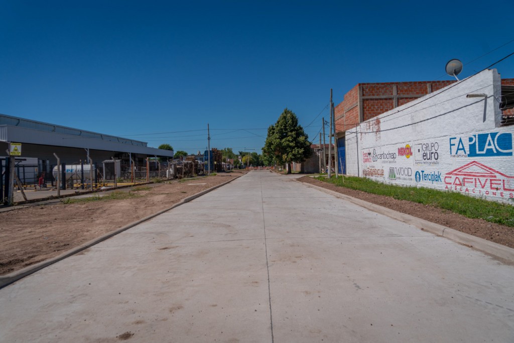 Finalizó la obra de pavimentación de la calle Brown en el barrio 9 de Julio