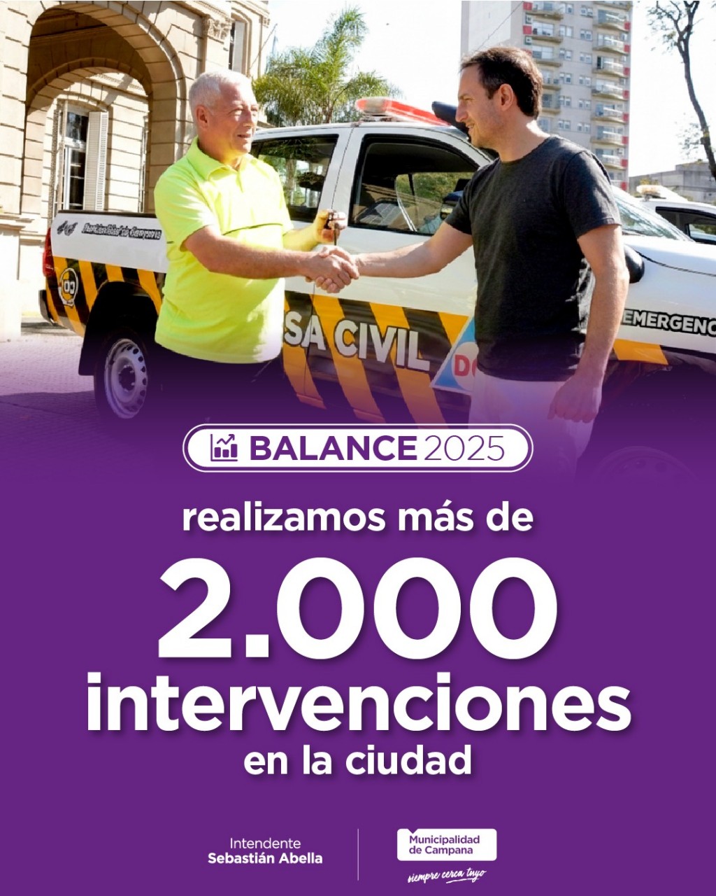 Defensa Civil superó las 2.000 intervenciones durante 2025