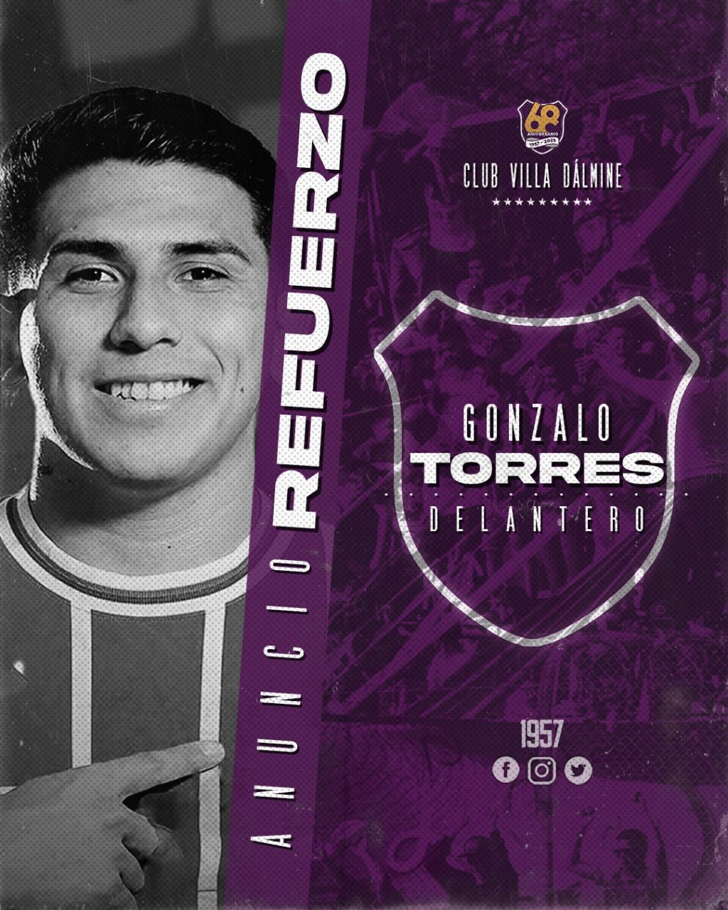 Villa Dálmine sumó un nuevo delantero