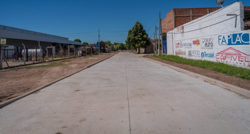 Finalizó la obra de pavimentación de la calle Brown en el barrio 9 de Julio