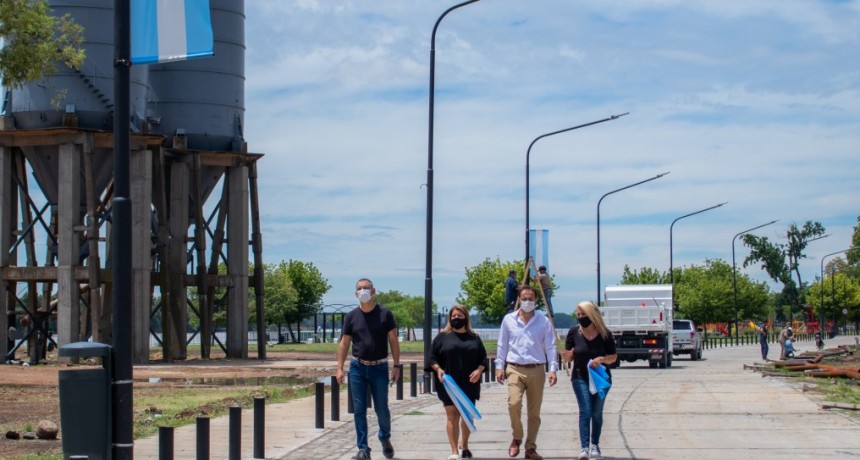   Embanderan la calle de la nueva Costanera   