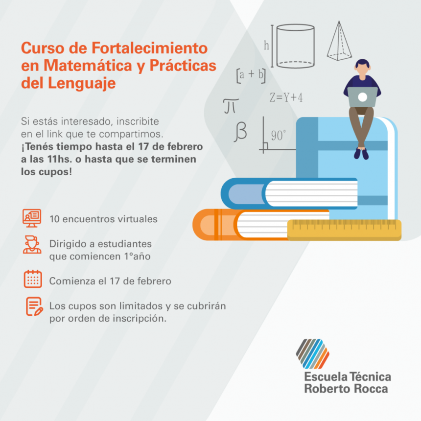 La Escuela Técnica Roberto Rocca lanza un curso para reforzar la preparación de alumnos que inician la Secundaria