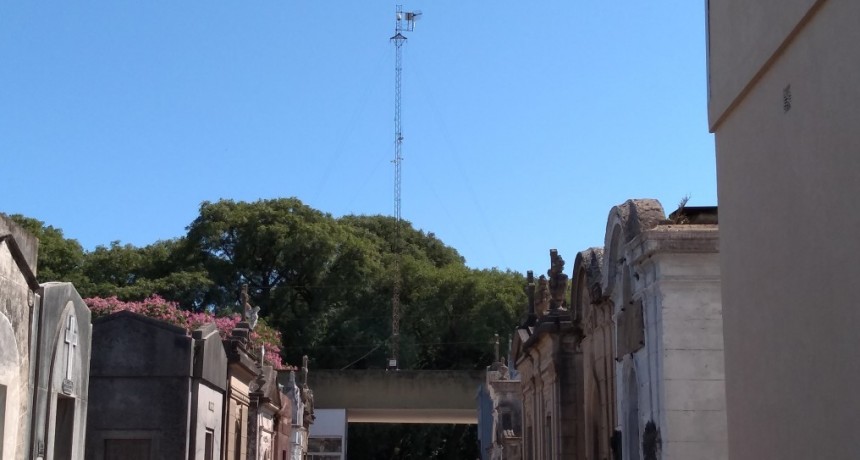 El Municipio instaló cámaras de seguridad recuperadas en el Cementerio