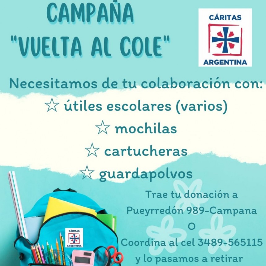 Cáritas Parroquia Nuestra Señora del Carmen realiza dos campañas solidarias