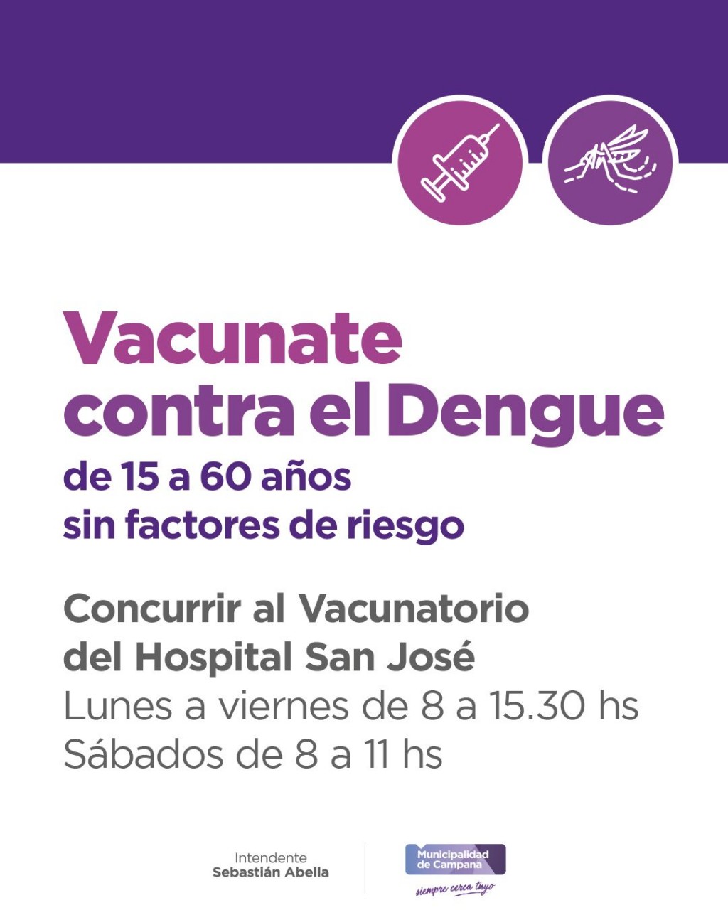 El Hospital aplica gratis la vacuna contra el dengue