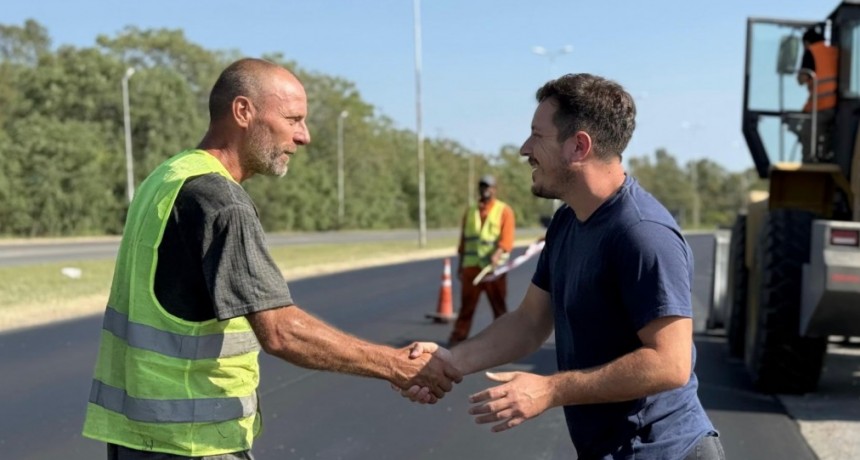 Alejo Sarna destacó los avances en la obra de reparación integral de Ruta 6 en Campana