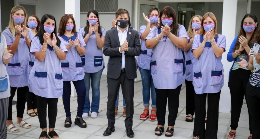 COMIENZO DE CLASES :  Kicillof, Trotta y Vila visitaron el Jardín Juana Manso de Ensenada