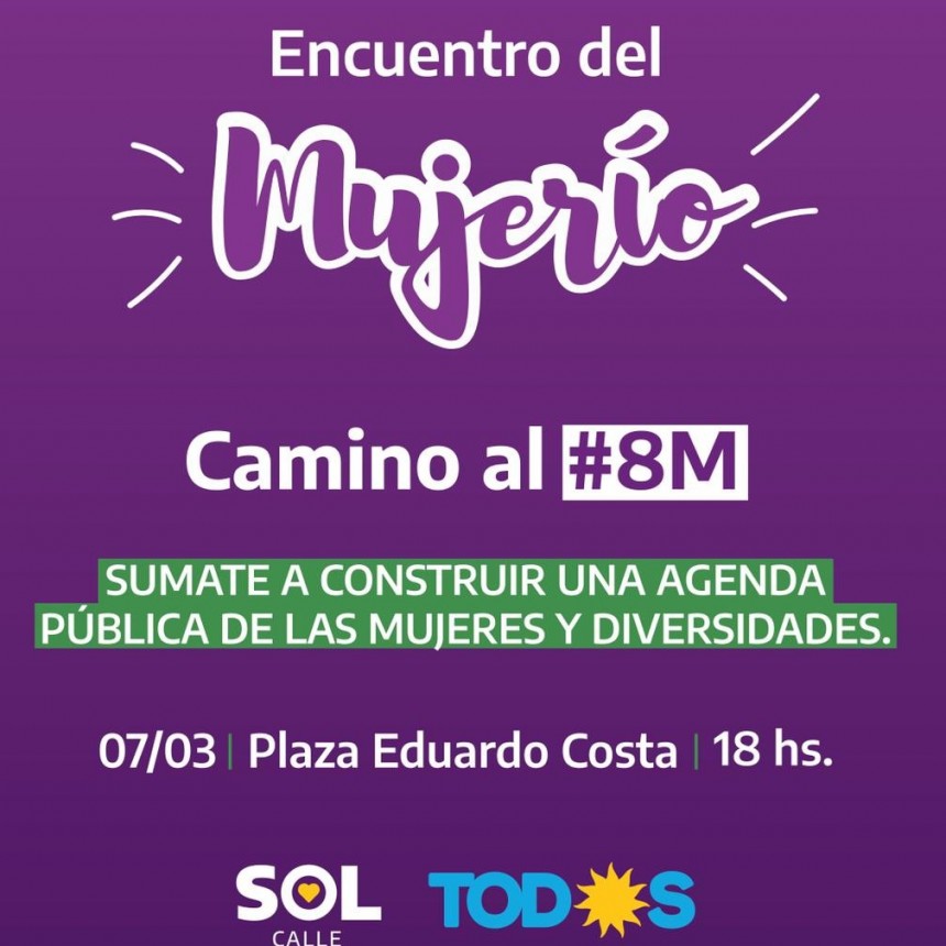 Encuentro del mujerío en la previa del #8M