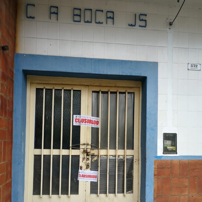 Clausuran el Club Boca de Campana por importantes irregularidades