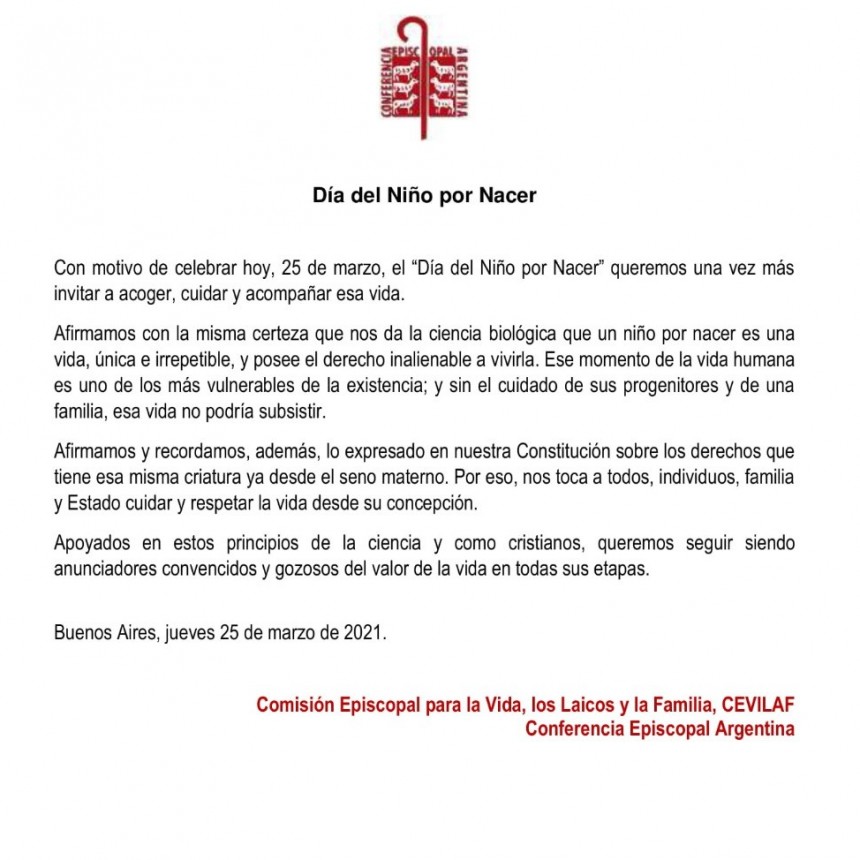 Día del Niño por Nacer