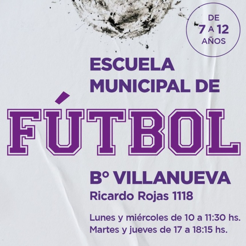 El Municipio lanza una Escuela de F&uacute;tbol Infantil en el barrio Villanueva