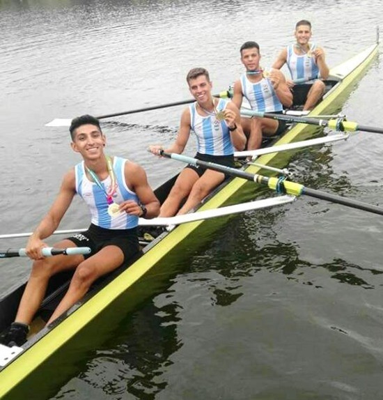 Felipe Modarelli con Argentina Campeon Sudamericano de Remo Junior 2018