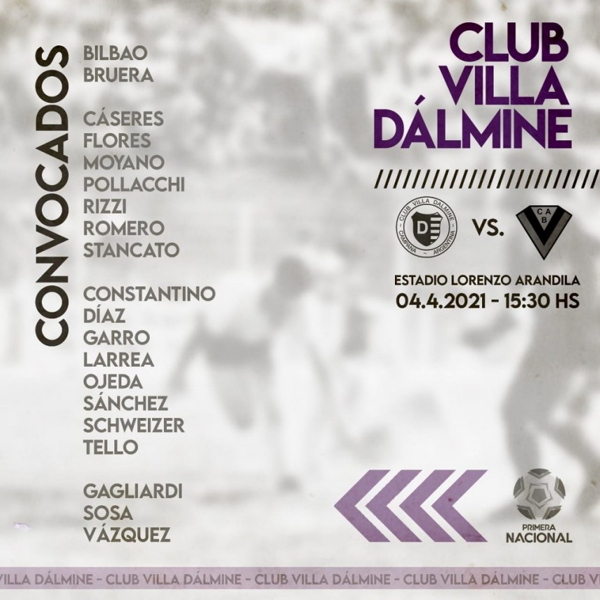 VILLA DALMINE CERRO SU PREPARACION SEMANAL