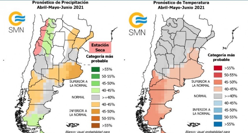 Pronóstico Climático para el trimestre abril- mayo- junio 2021