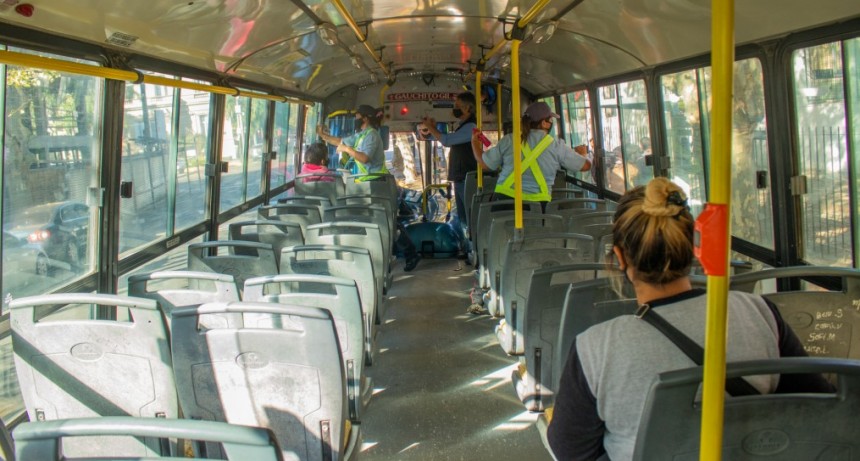Controlan los protocolos de Covid 19 en el transporte público   