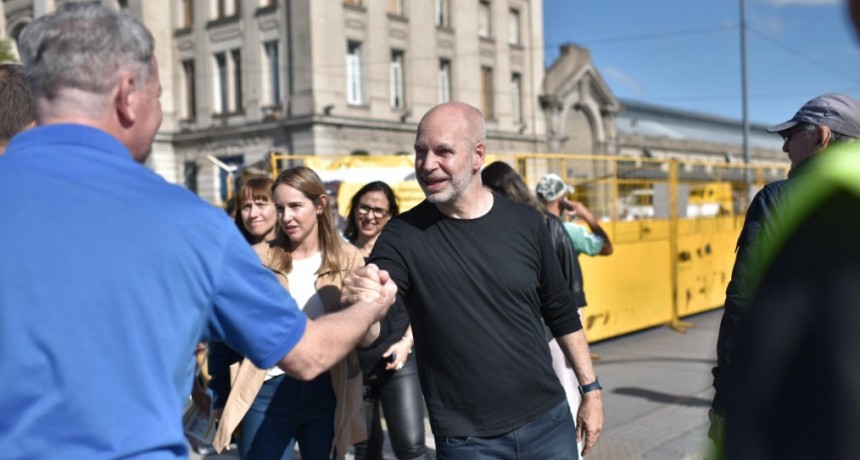 Rodríguez Larreta, en la obra de reordenamiento del espacio público en Retiro