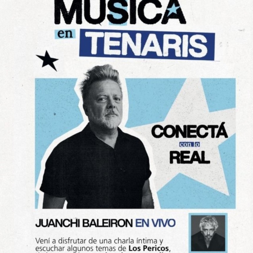 Juanchi Baleir&oacute;n, el protagonista de una nueva edici&oacute;n de M&uacute;sica en Tenaris