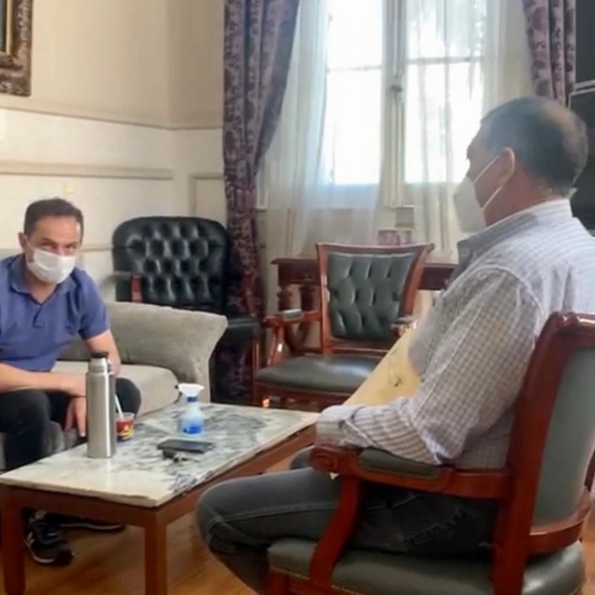 Abella se reunió con el Secretario General del Centro de Empleados de Comercio 