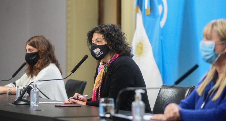 Conferencia de prensa de la Ministra de Salud  Carla Vizzotti