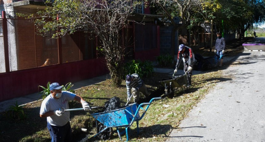  San Jacinto: se realizaron trabajos de mantenimiento integral