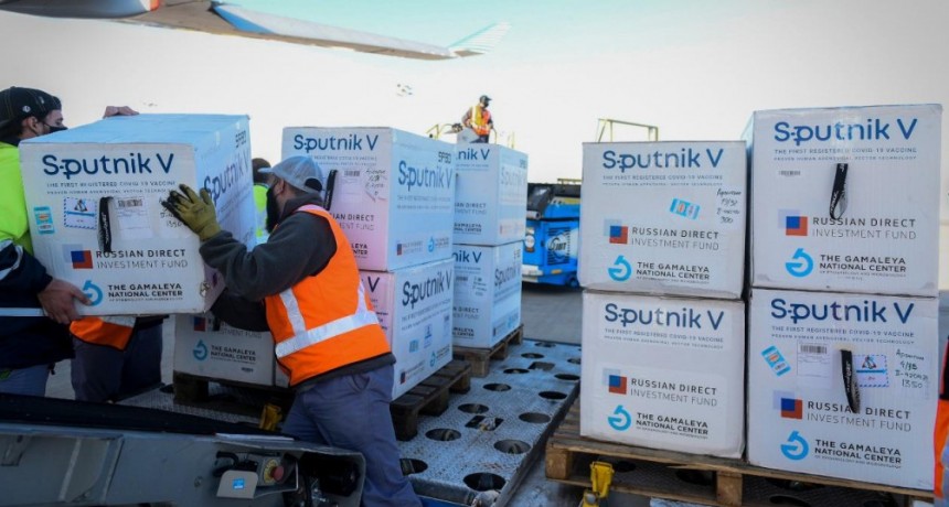 SIGUEN LLEGANDO VACUNAS: ARRIBARON OTRAS 470.035 SPUTNIK V Y ARGENTINA YA RECIBIÓ UN TOTAL DE 15.483.345 DOSIS