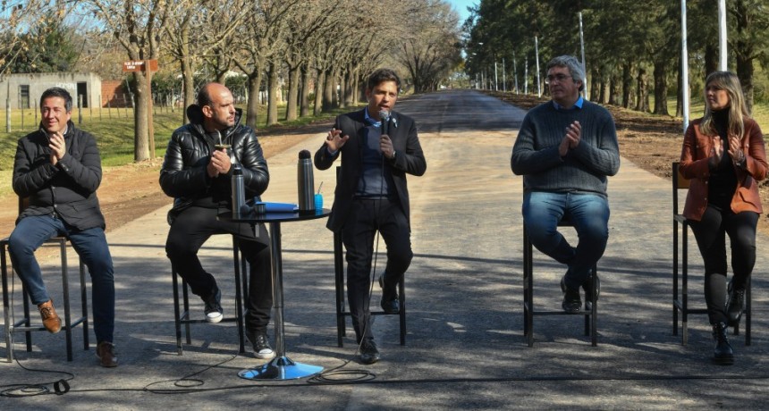 BARADERO  Kicillof inauguró las obras de pavimentación en el acceso a la localidad de Ireneo Portela 