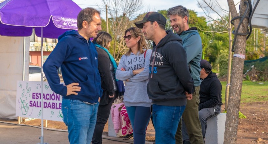 Las familias de Los Pioneros ya disfrutan del nuevo playón deportivo que construyó el Municipio