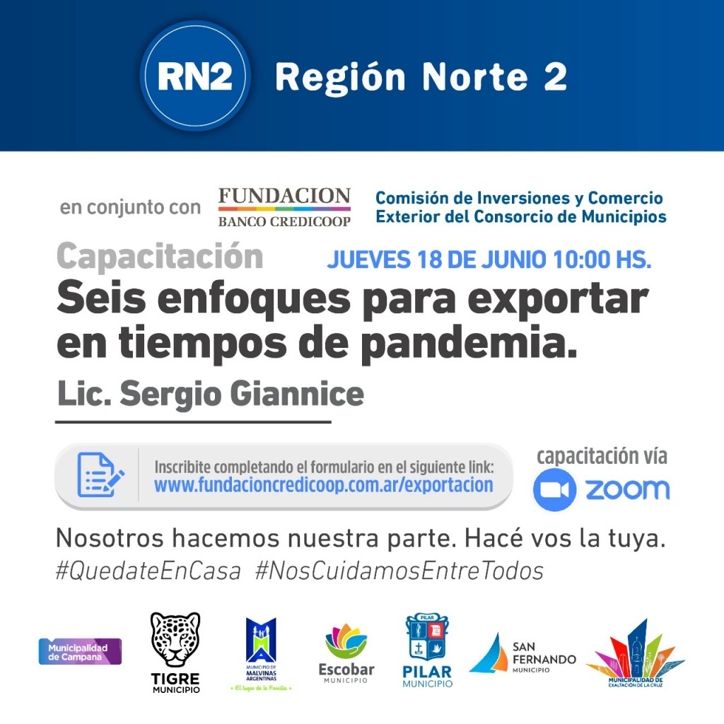 Los vecinos podrán participar de una capacitación virtual de Región Norte 2 