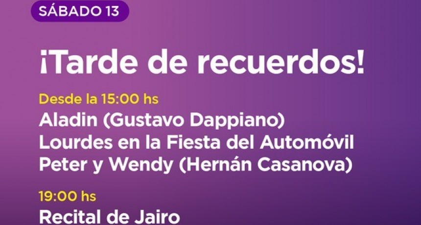 Con propuestas para toda la  familia, se viene otra “¡Tarde de recuerdos!”