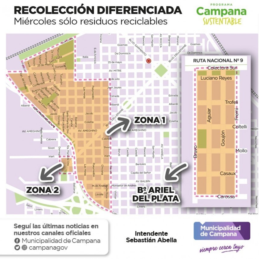 Este miércoles habrá una nueva recolección diferenciada de residuos 