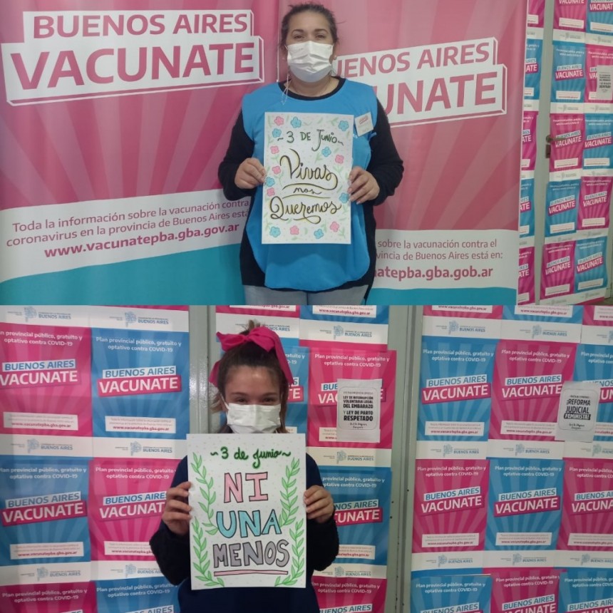 #NIUNAMENOS  Los centros de vacunación también funcionan como Punto Género