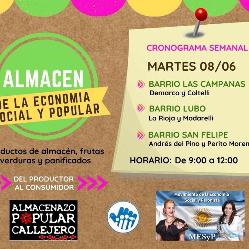 Este Martes vuelven los Almacenes Itinerantes