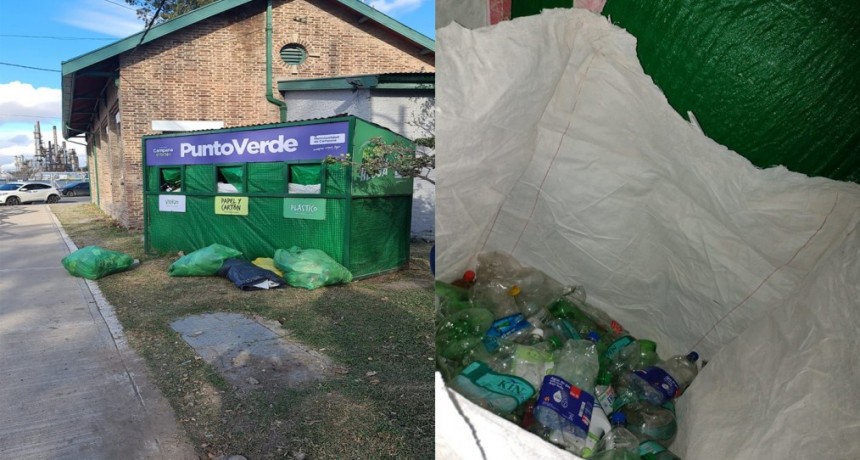 Puntos Verdes: reiteran la importancia de depositar los residuos reciclables correctamente