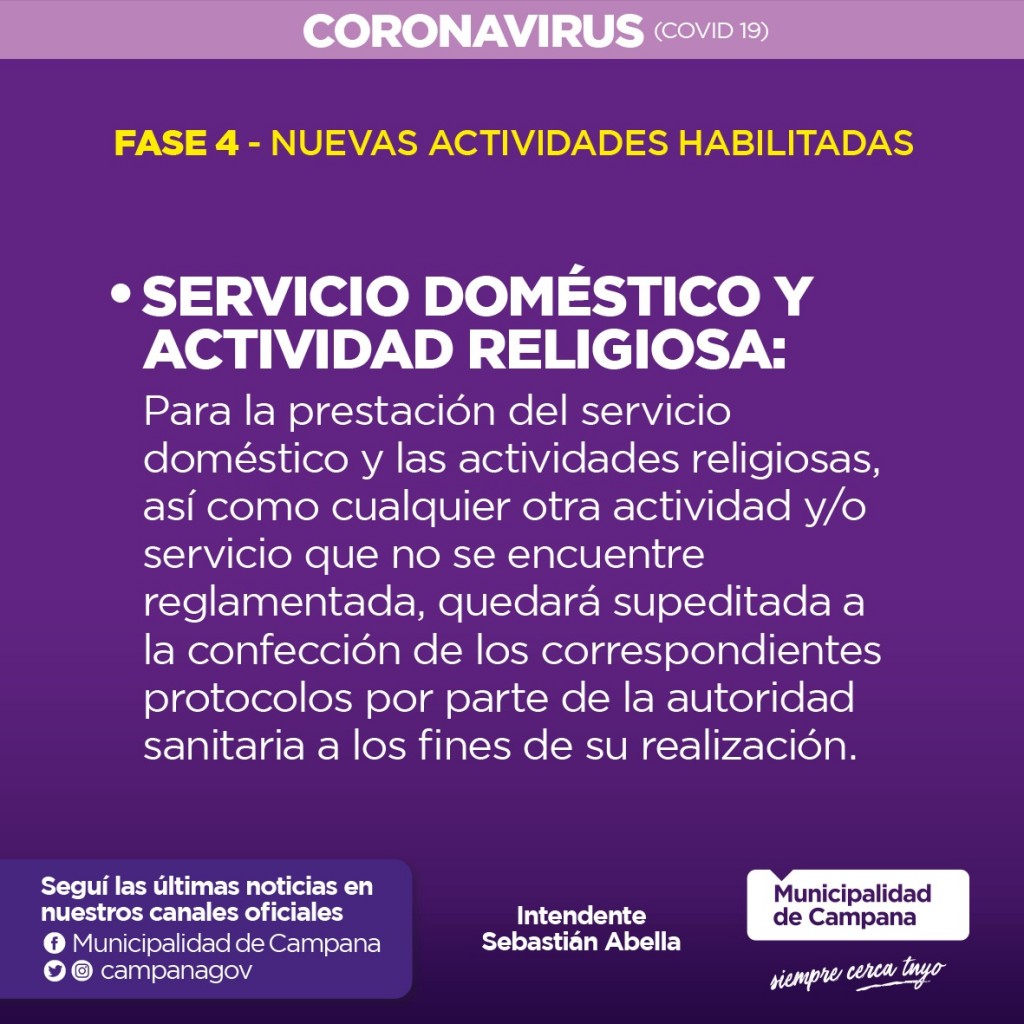 Campana ingreso en Fase 4 