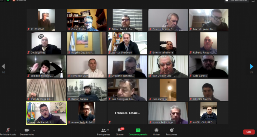 El PJ Campana participó del homenaje virtual al General Perón