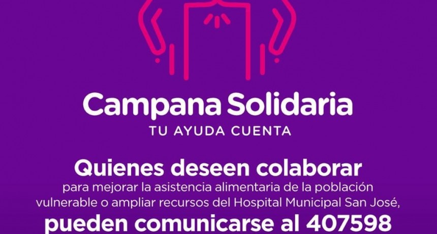 Invitan a la comunidad a seguir sumándose a “Campana Solidaria” 