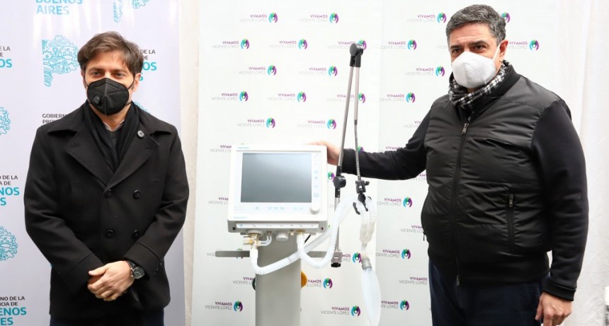 Kicillof entregó respiradores para Vicente López: 