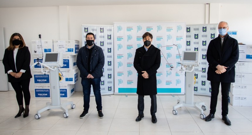 Kicillof entregó respiradores y conversó con pacientes de COVID-19 tratados con plasma