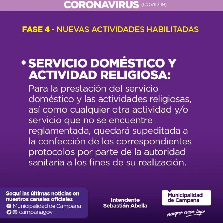 Campana ingreso en Fase 4 