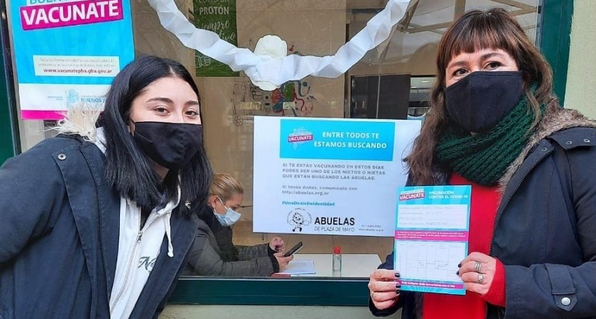 La campaña de vacunación se suma a la búsqueda de nietos y nietas de Abuelas de Plaza de Mayo