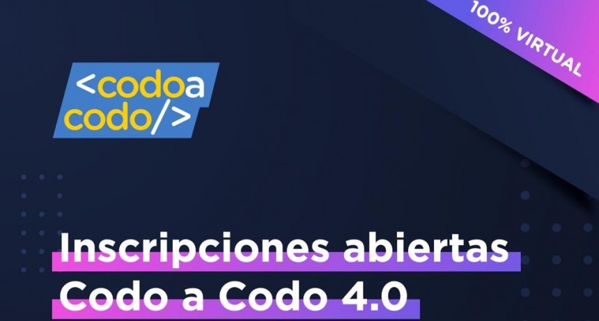 Sigue abierta la inscripción al programa virtual y gratuito : Codo a Codo 4.0