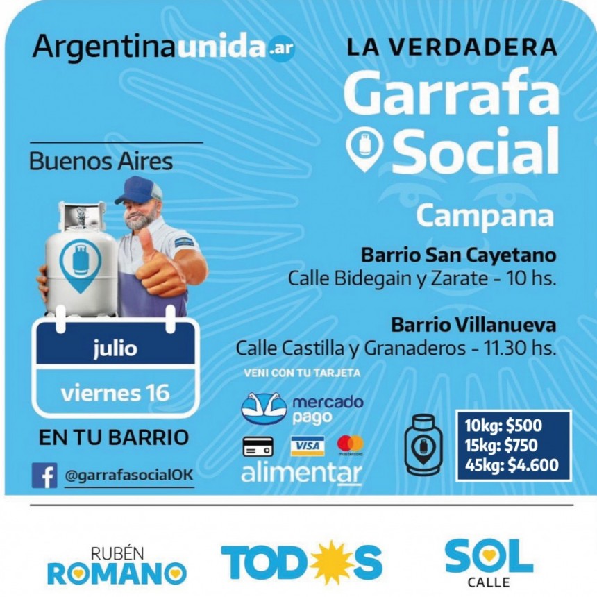 Garrafas Sociales más cerca de la gente