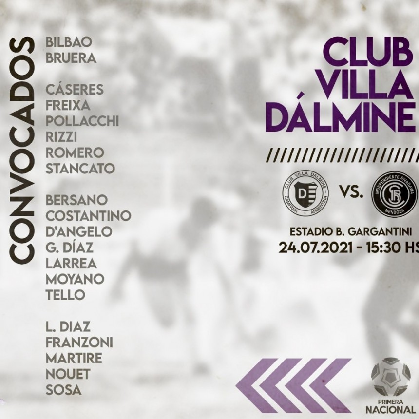 VILLA DALMINE ENTRENO EN MENDOZA PREPARADO PARA MAÑANA