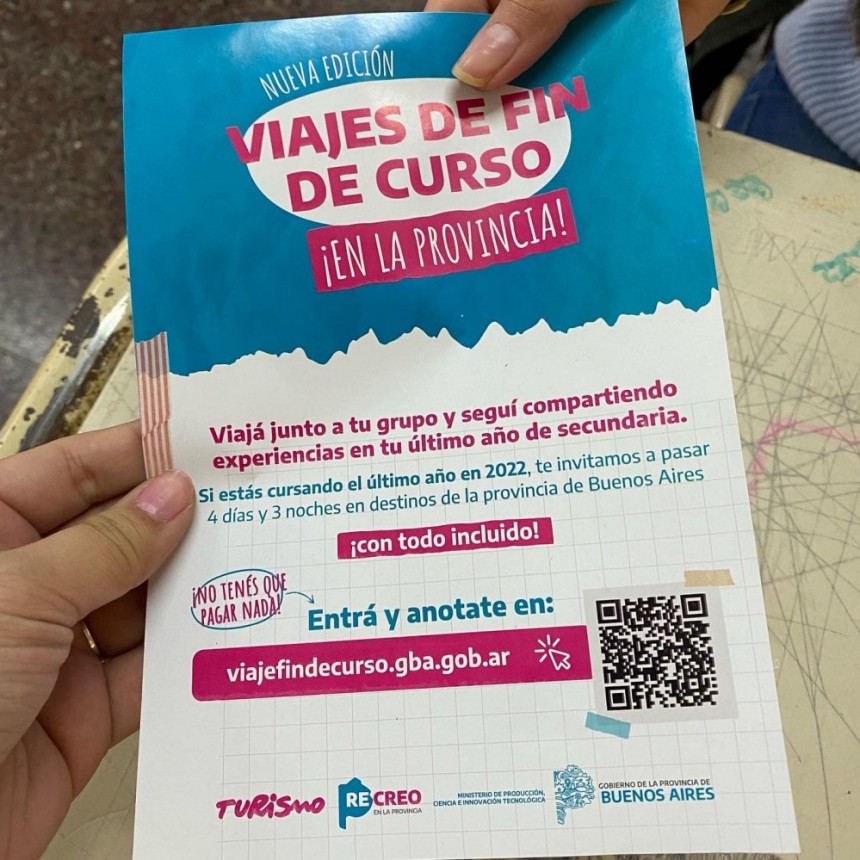 Hoy habrá una jornada de inscripción para los Viajes de Fin de Curso de la Provincia