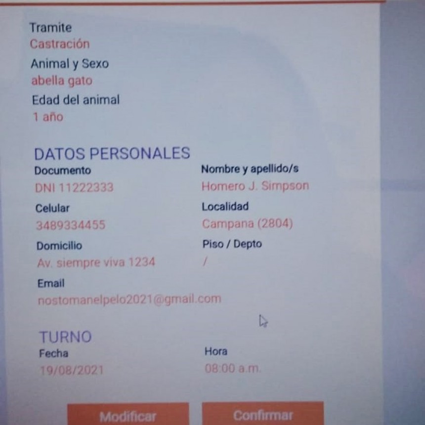 DENUNCIAN VENTA DE TURNOS PARA LA CASTRACION DE MASCOTAS 