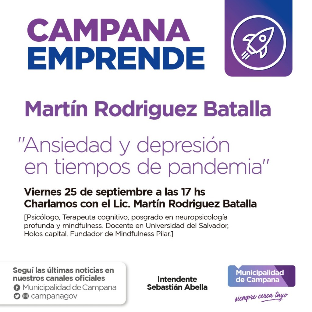 Este viernes continúa el ciclo de charlas “Campana emprende”