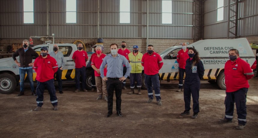 El equipo de Defensa Civil municipal sigue trabajando intensamente en la pandemia  