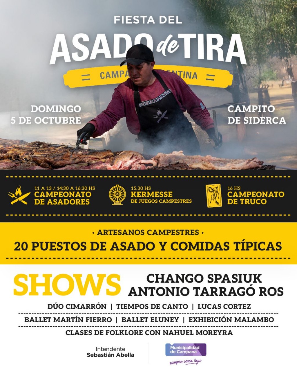 La Fiesta del Asado de Tira será el domingo 5 de octubre en el Campito de Siderca